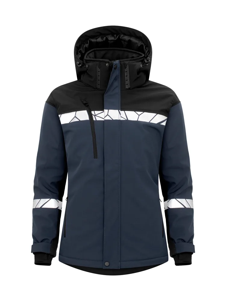 Projob 7418 GEVOERDE SOFTSHELL JAS DAMES - Marine/Zwart