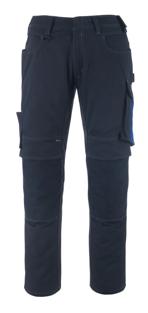 MASCOT® Broek met kniezakken - donkermarine/korenblauw