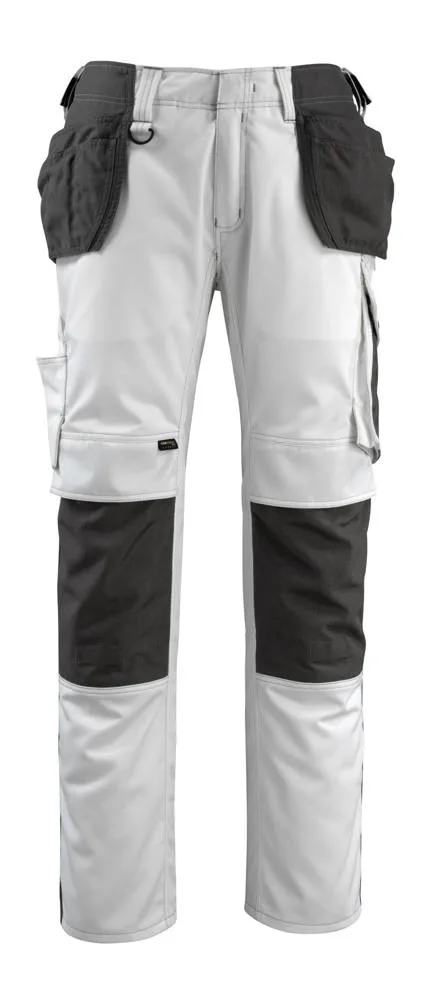MASCOT® Broek met spijkerzakken - wit/donkerantraciet