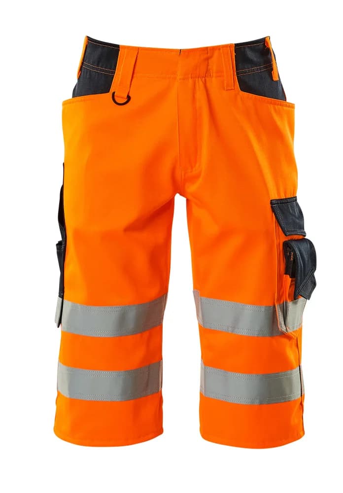 MASCOT® Shorts, lange - hi-vis oranje/donkermarine