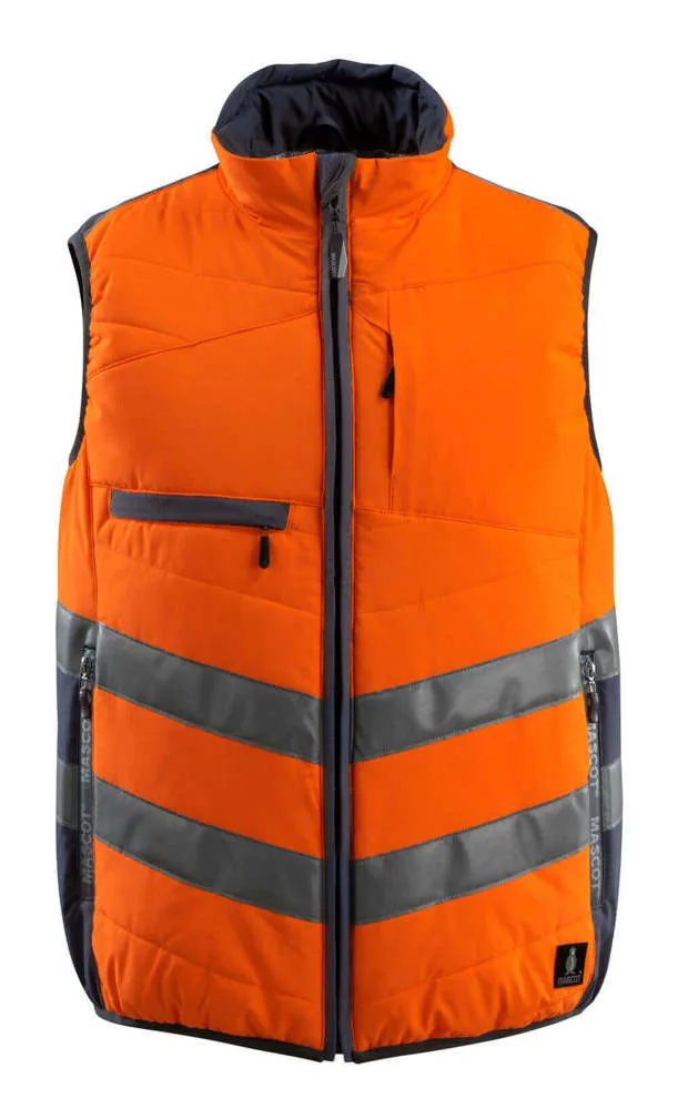 MASCOT® Wintervest - hi-vis oranje/donkermarine