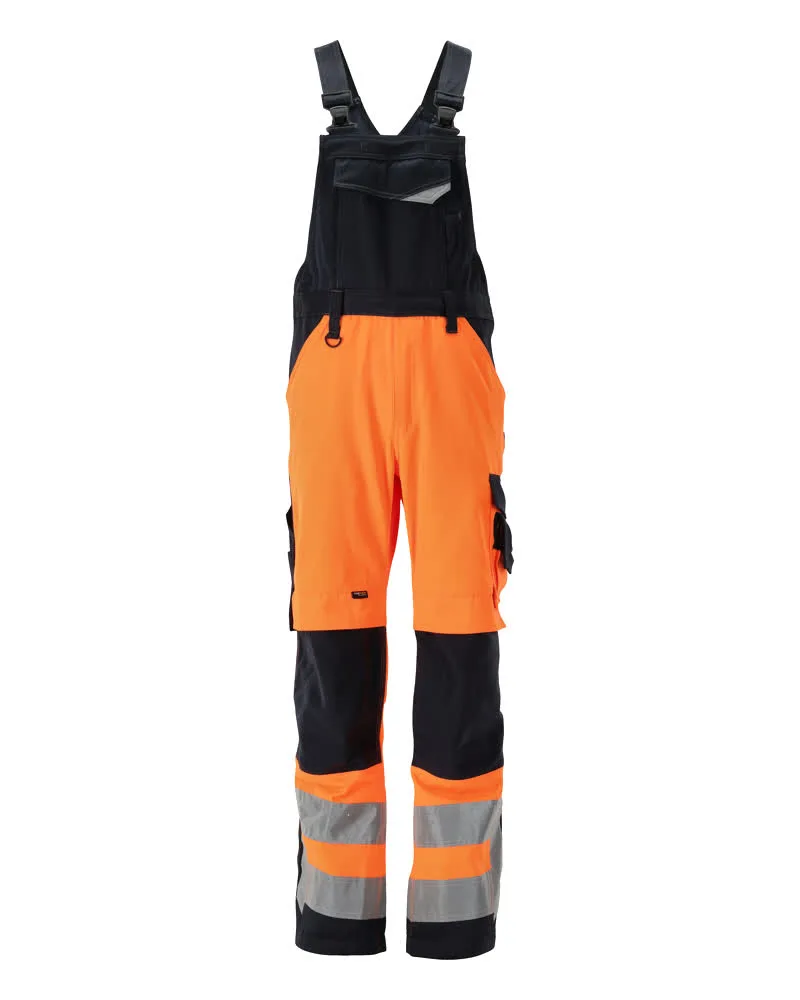 MASCOT® Amerikaanse overall met kniezakken - hi-vis oranje/donkermarine