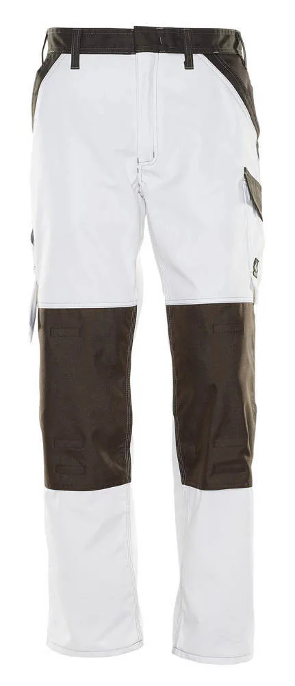 MASCOT® Broek met kniezakken - wit/donkerantraciet