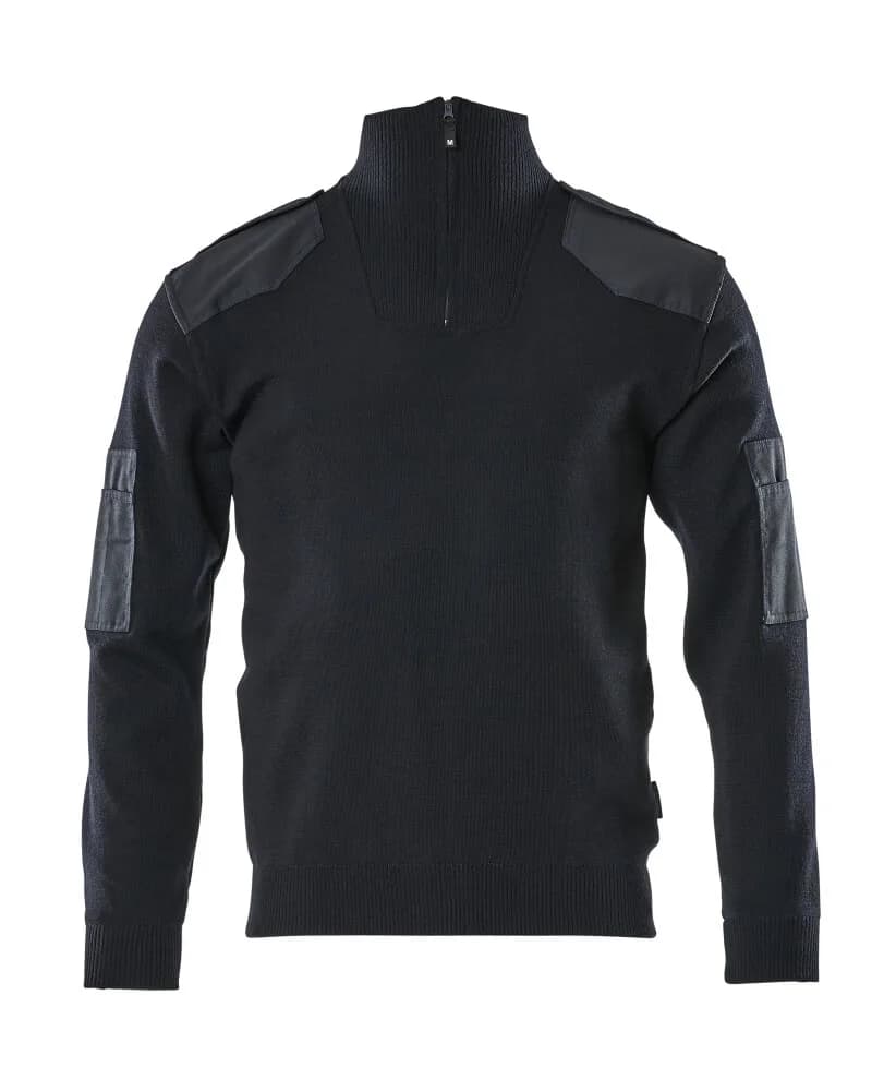 MASCOT® Gebreide trui met korte rits - donkermarine