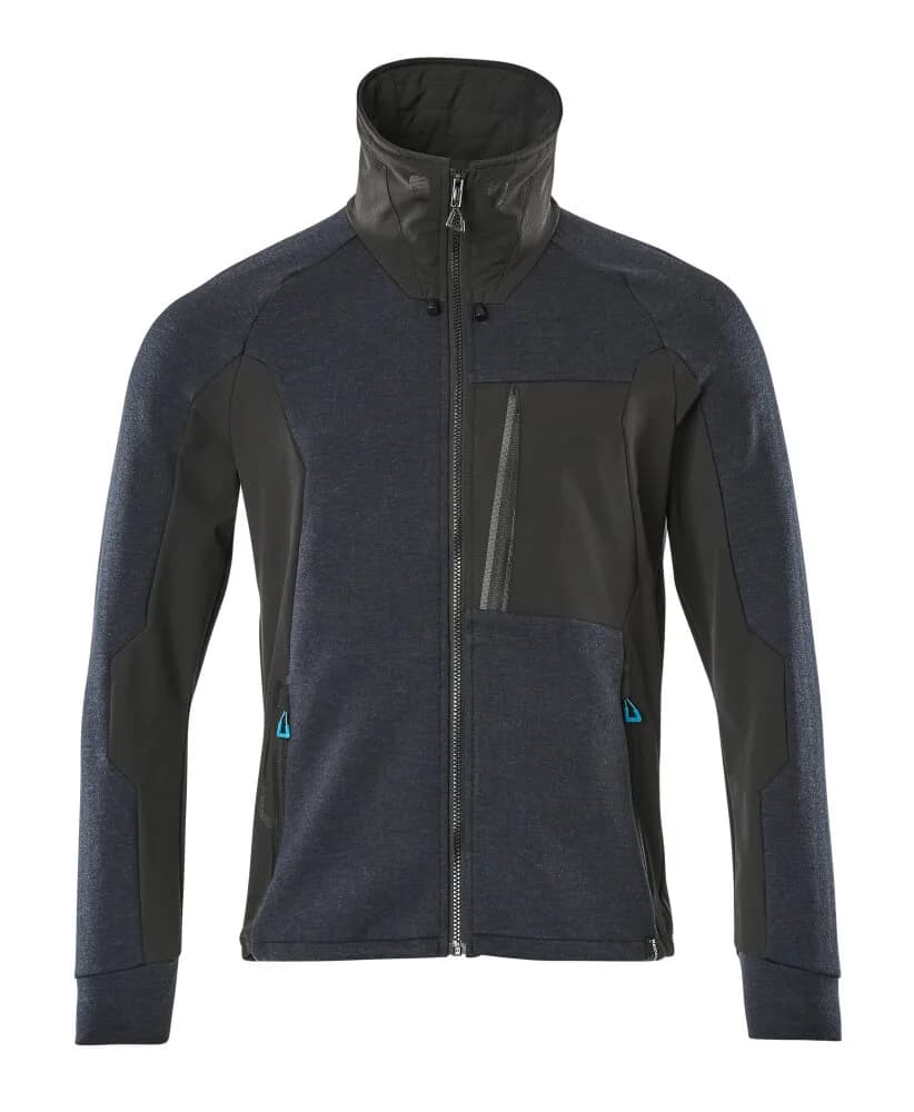 MASCOT® Sweatshirt met rits - donkermarine/zwart
