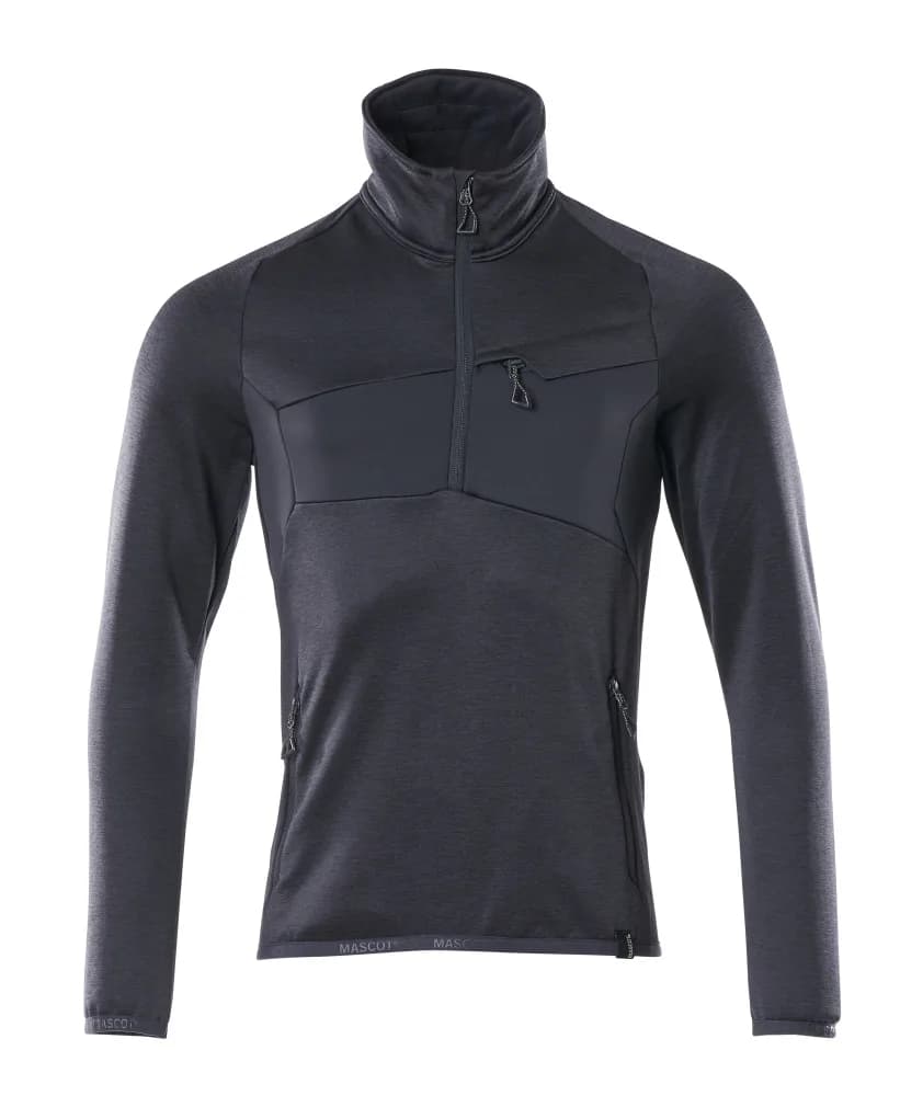 MASCOT® Fleecetrui met korte rits - donkermarine