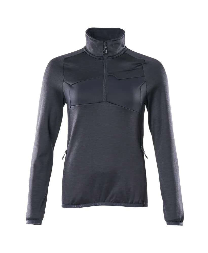 MASCOT® Fleecetrui met korte rits - donkermarine