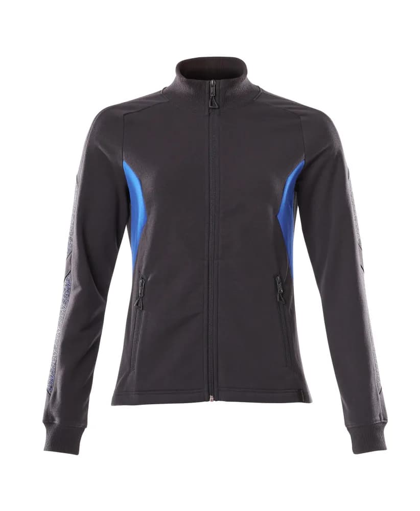 MASCOT® Sweatshirt met rits - donkermarine/helder blauw