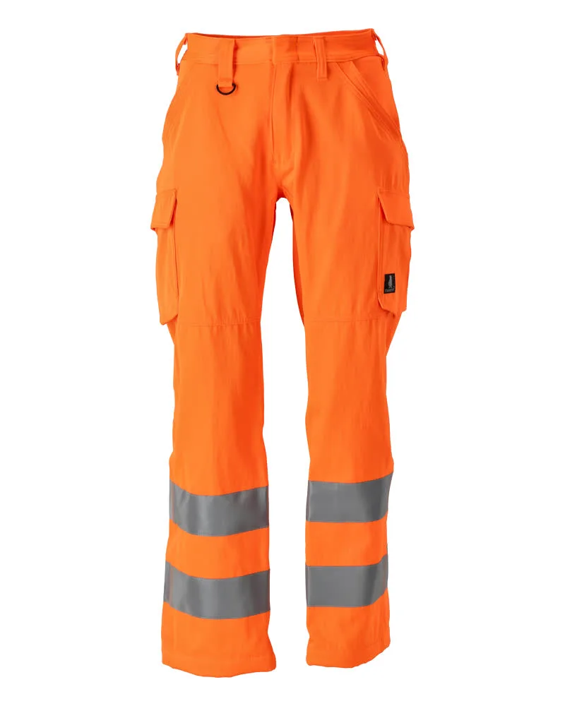 MASCOT® Broek met dijbeenzakken - hi-vis oranje