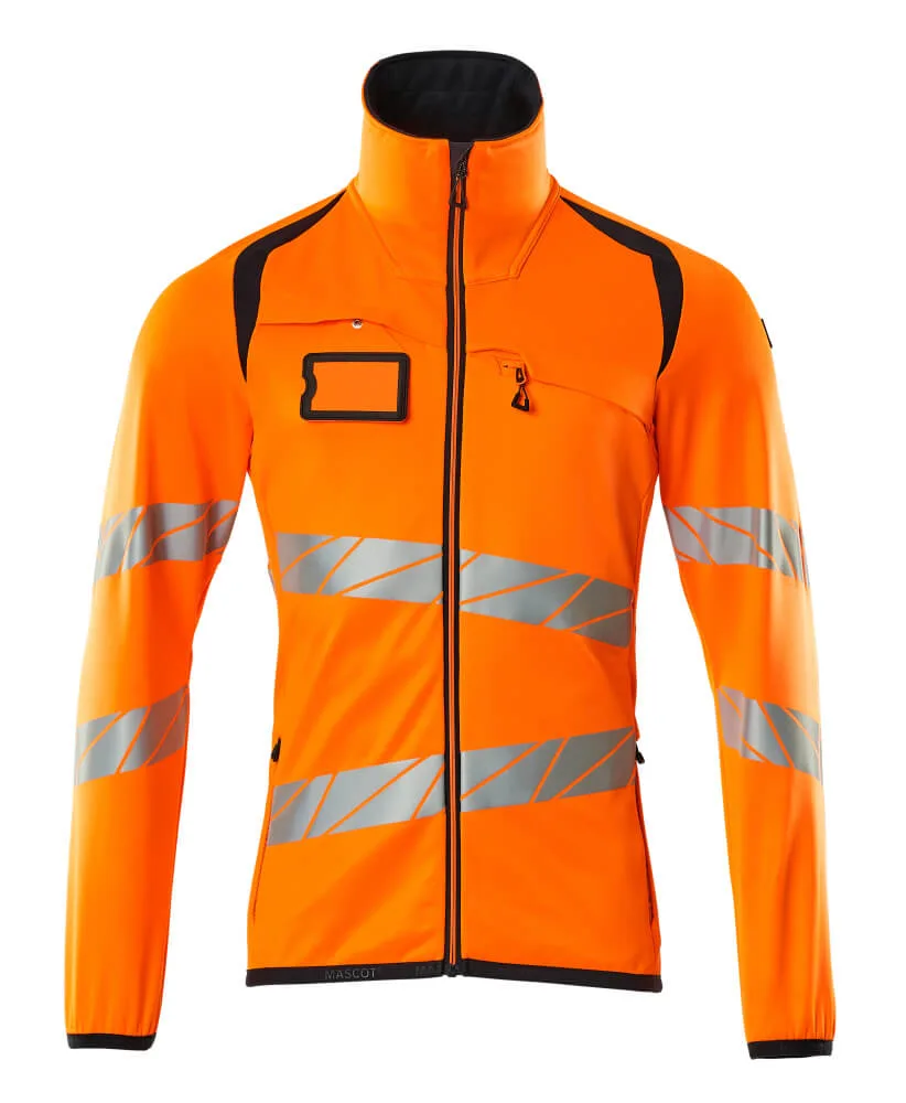 MASCOT® Fleecetrui met rits - hi-vis oranje/donkermarine