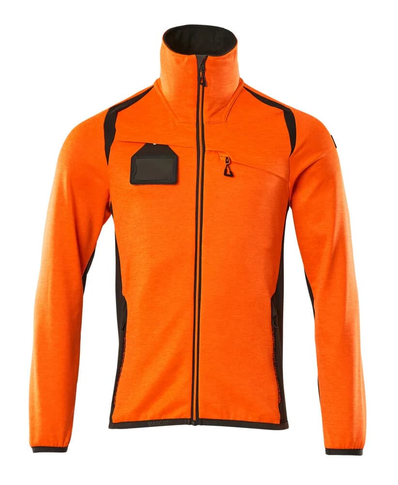 MASCOT® Fleecetrui met rits - hi-vis oranje/donkerantraciet