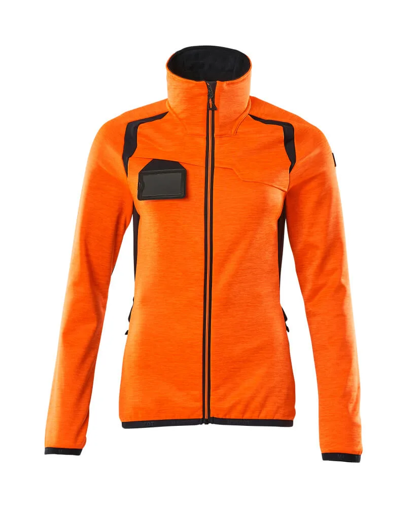 MASCOT® Fleecetrui met rits - hi-vis oranje/donkermarine