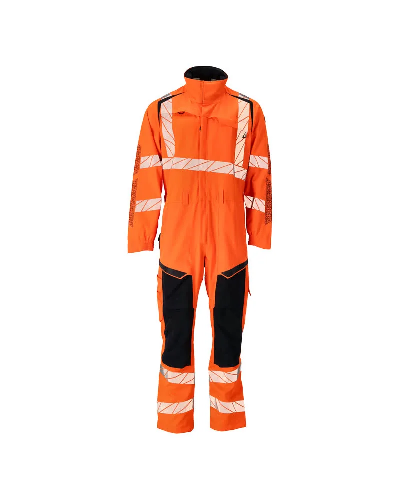 MASCOT® Overall met kniezakken - hi-vis oranje/donkermarine