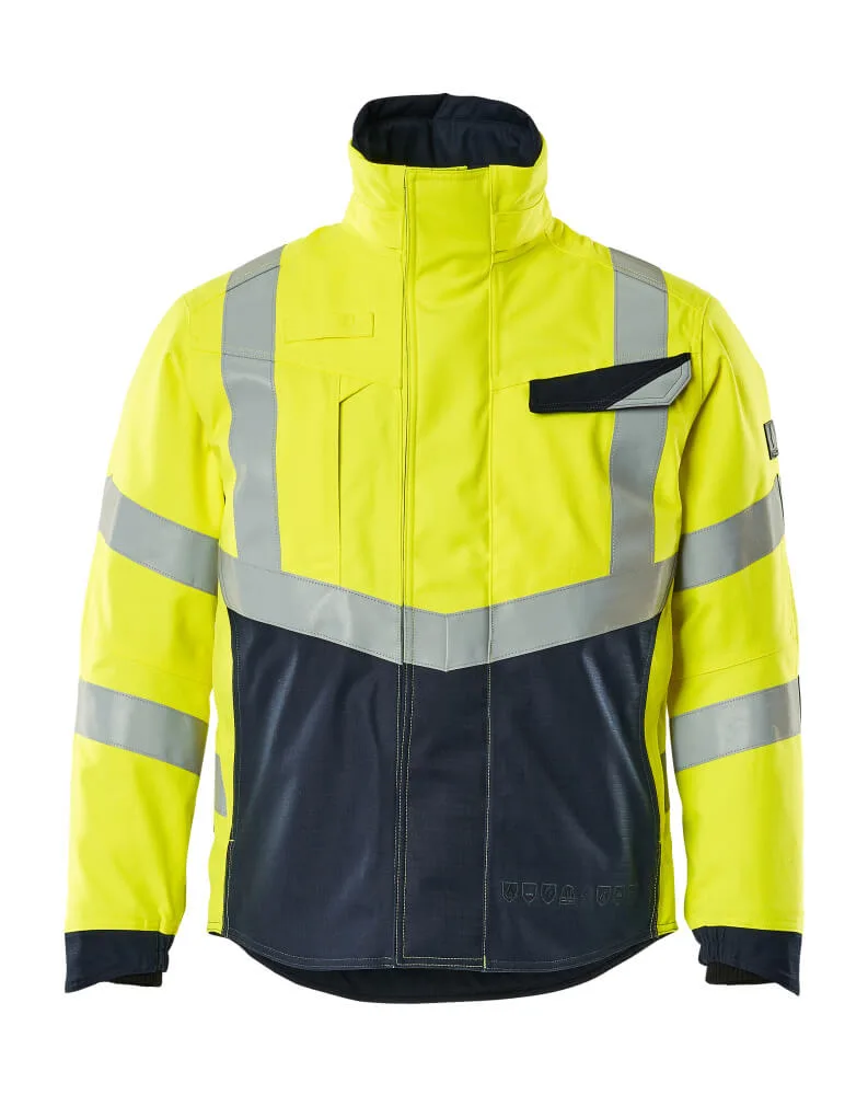 MASCOT® Winterjas - hi-vis geel/donkermarine
