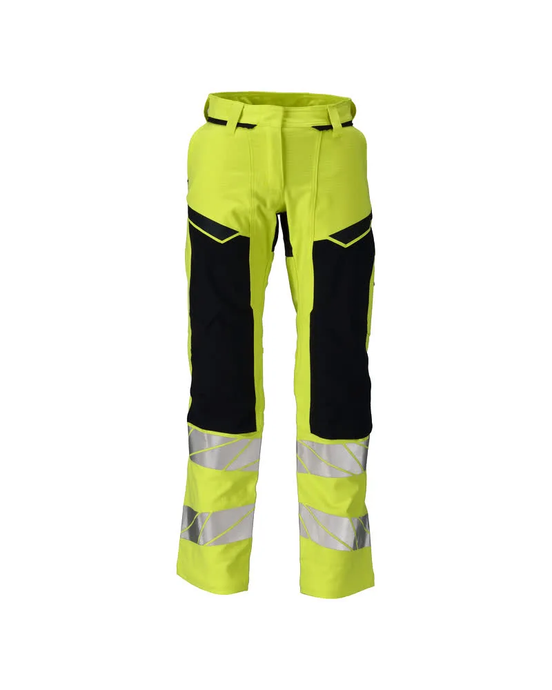 MASCOT® Broek met kniezakken - hi-vis geel/donkermarine