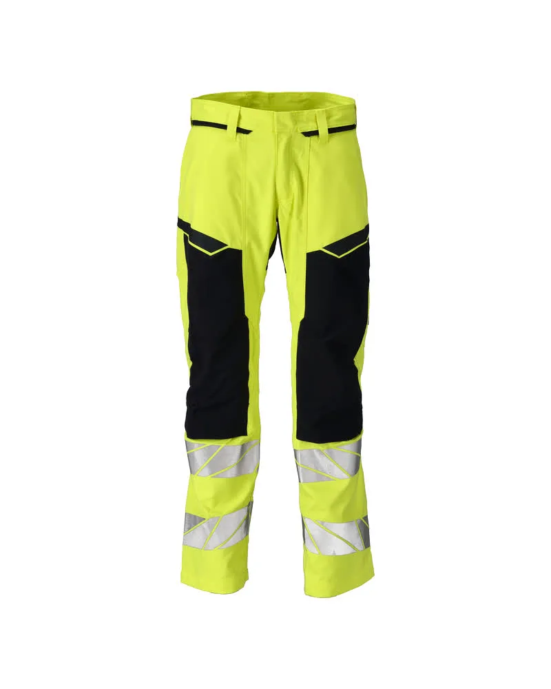 MASCOT® Broek met kniezakken - hi-vis geel/donkermarine
