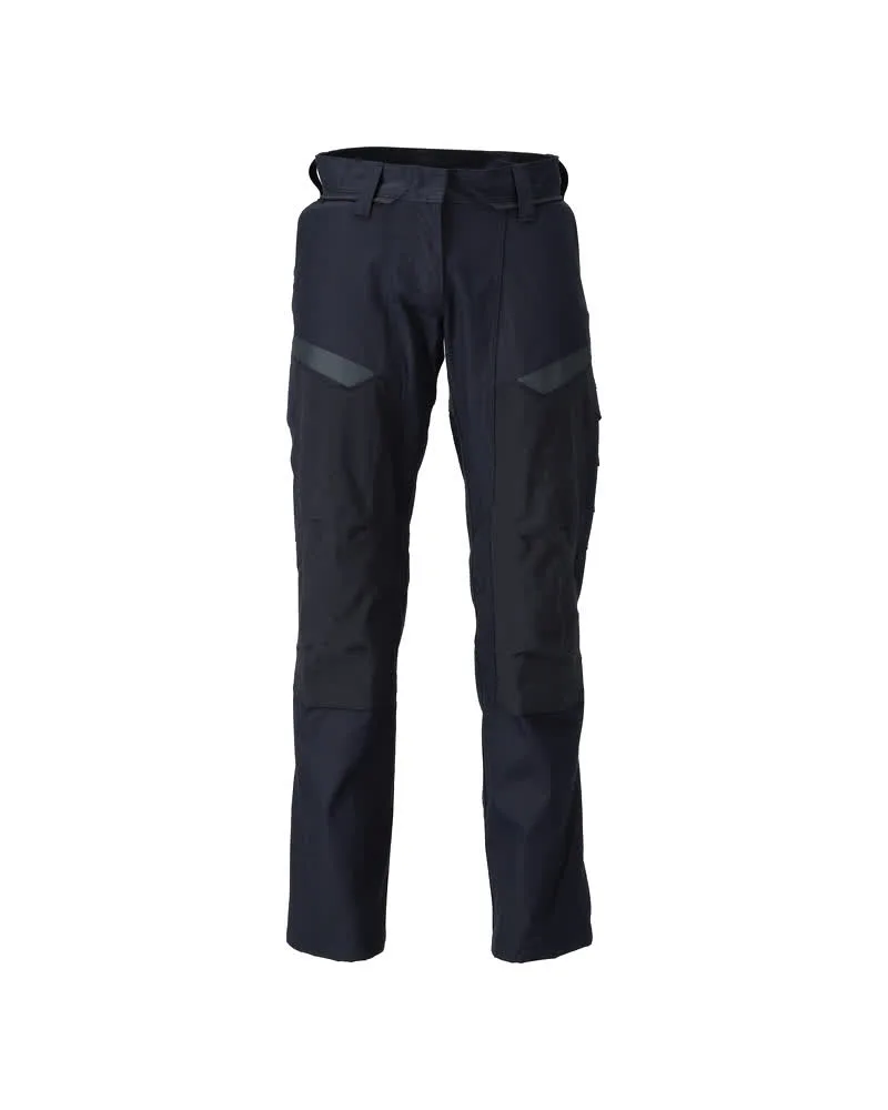 MASCOT® Broek met kniezakken - donkermarine/hi-vis geel