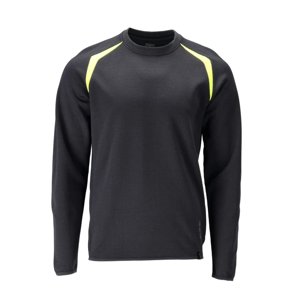 MASCOT® Sweatshirt - donkermarine/hi-vis geel