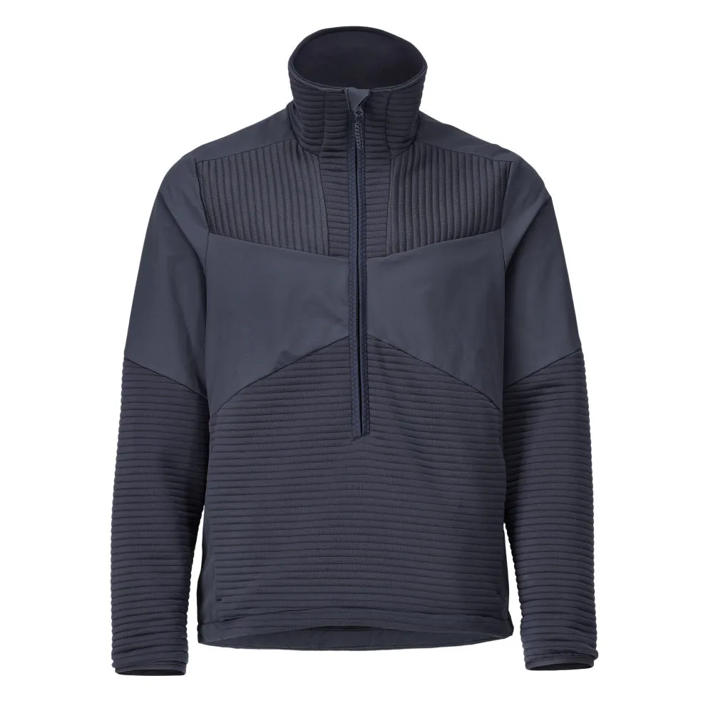 MASCOT® Fleecetrui met korte rits en voering - donkermarine