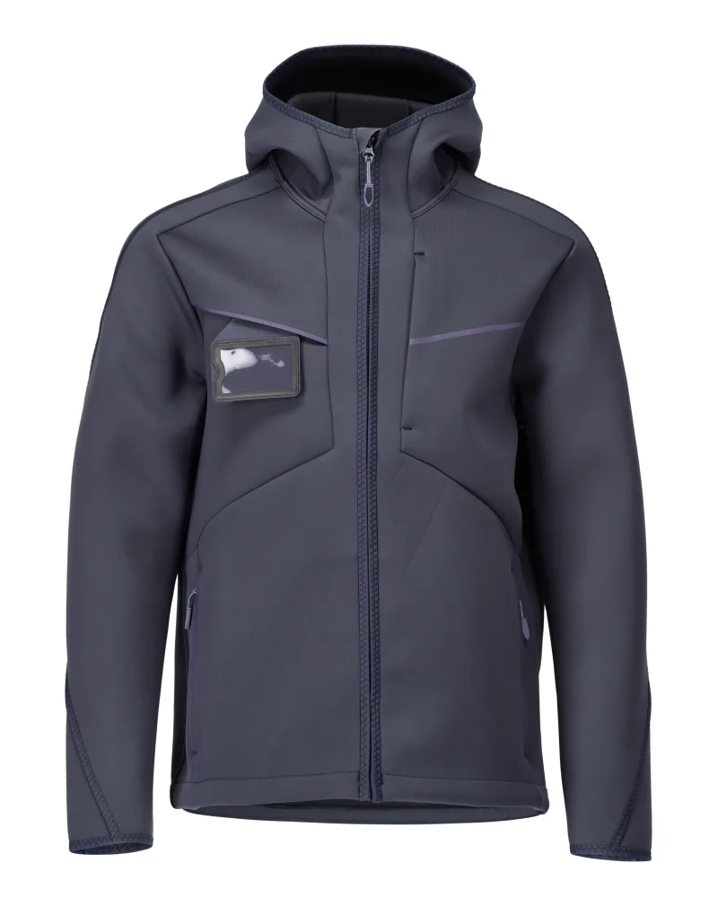 MASCOT® Softshell jas met capuchon - donkermarine