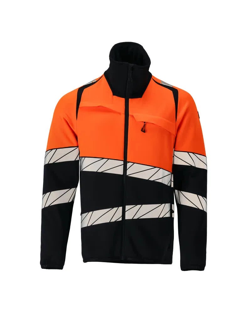 MASCOT® Fleecetrui met rits - donkermarine/hi-vis oranje