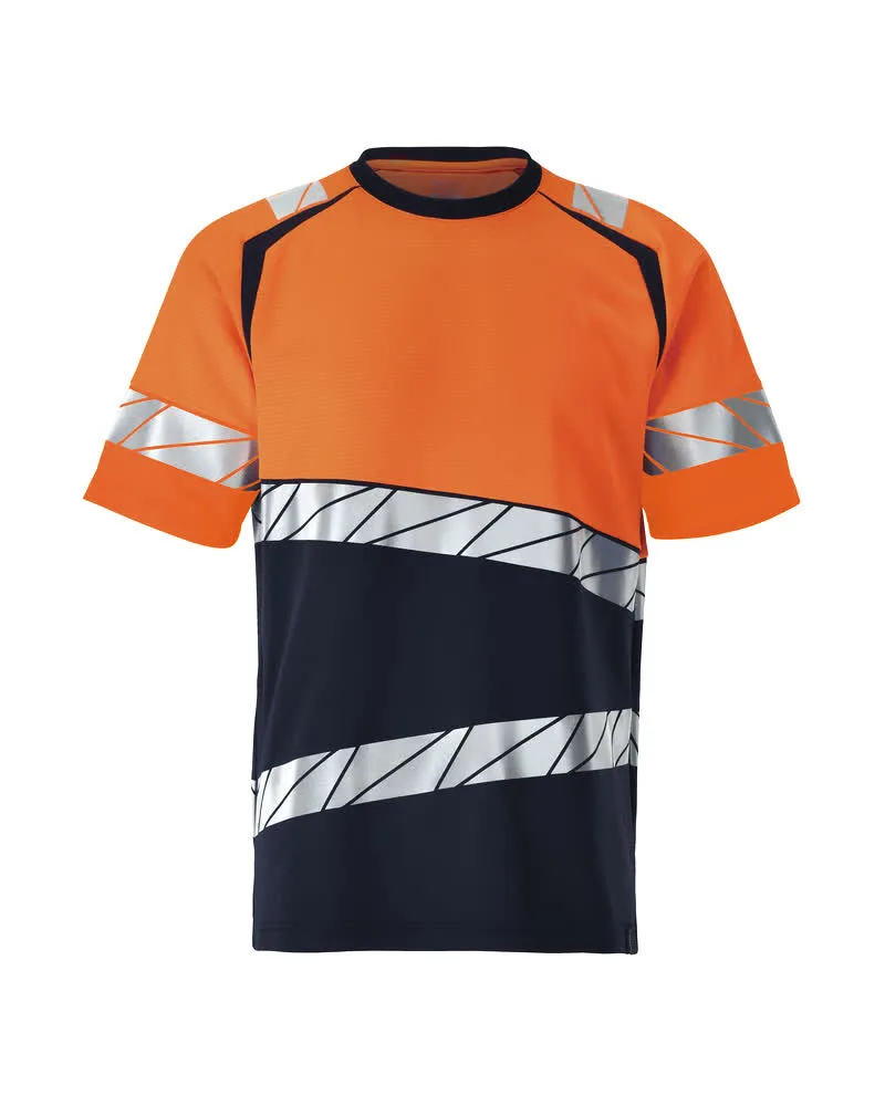 MASCOT® T-shirt - donkermarine/hi-vis oranje