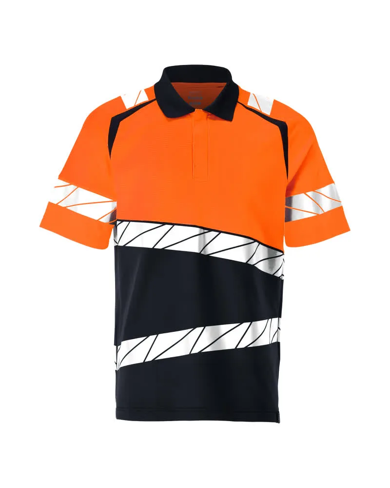 MASCOT® Poloshirt - donkermarine/hi-vis oranje