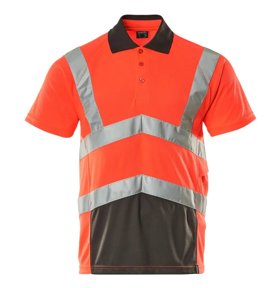 MASCOT® Poloshirt - hi-vis rood/donkerantraciet