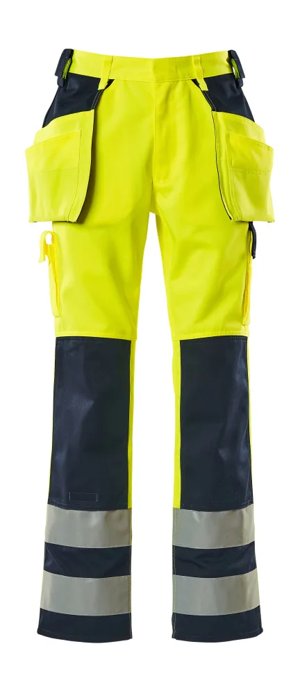 MASCOT® Broek met spijkerzakken - hi-vis geel/marine