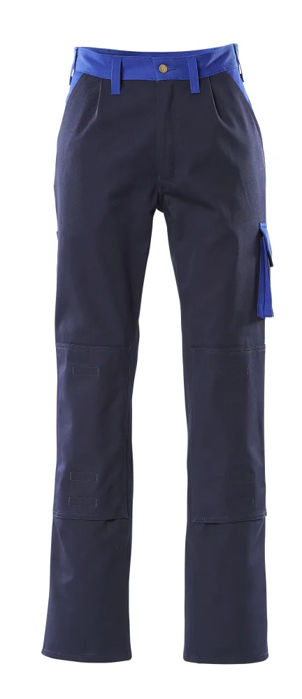 MASCOT® Broek met kniezakken - marine/korenblauw