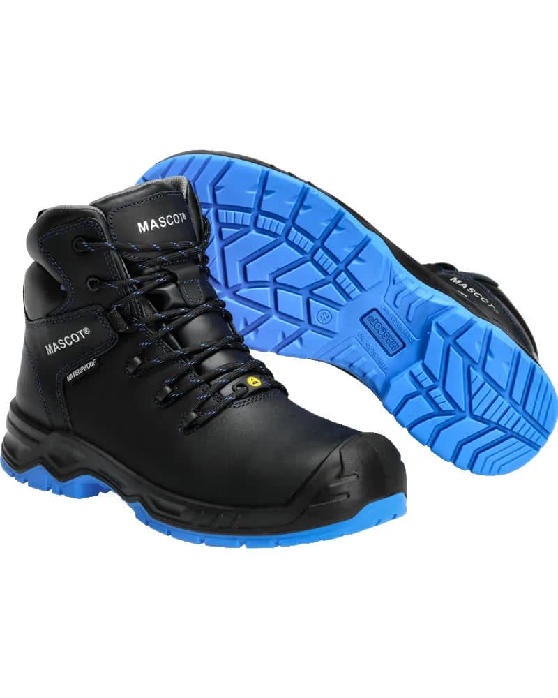MASCOT® Veiligheidsschoenen hoog - zwart/korenblauw