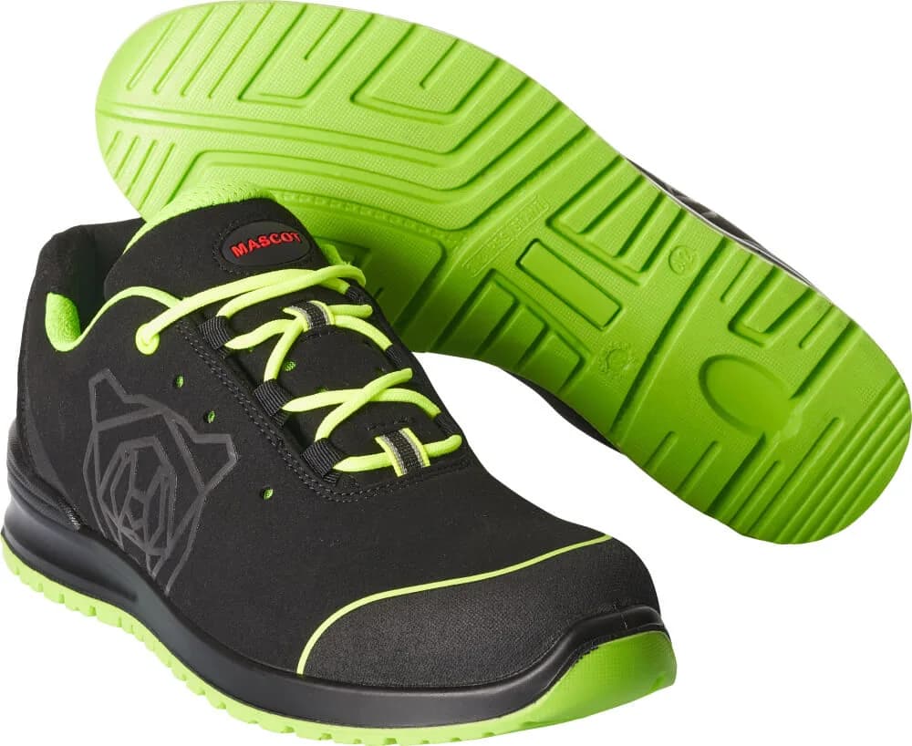 MASCOT® Veiligheidsschoenen laag - zwart/limoen groen