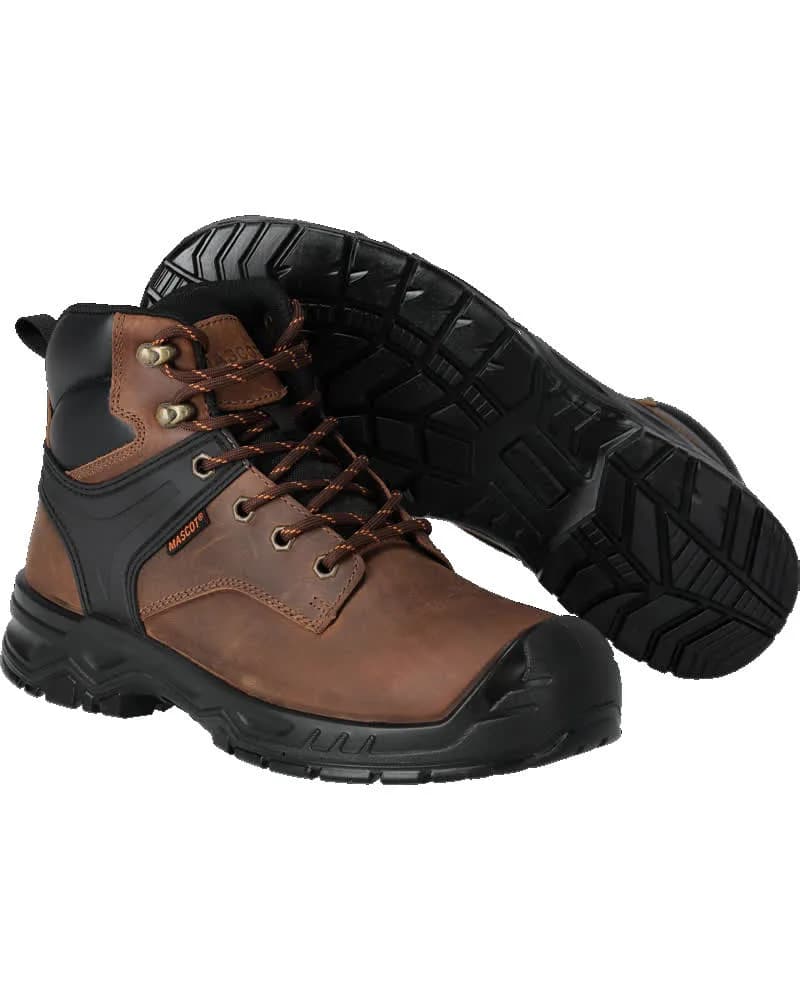 MASCOT® Veiligheidsschoenen hoog - notenbruin/zwart