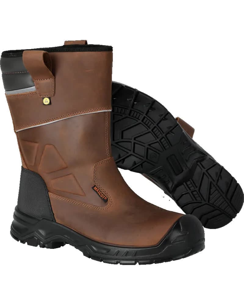 MASCOT® Veiligheidsschoenen hoog - notenbruin/zwart