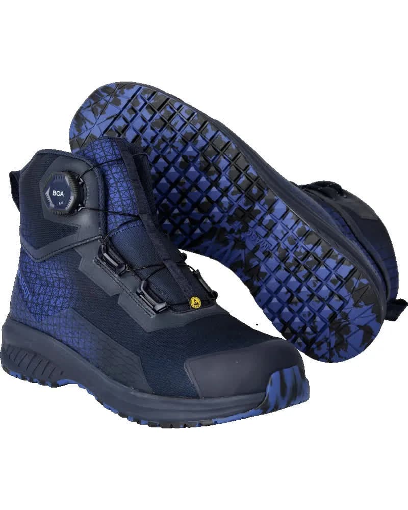 MASCOT® Veiligheidsschoenen hoog - donkermarine/helder blauw