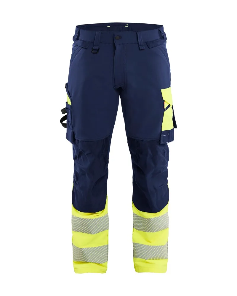 Blåkläder High Vis werkbroek 4-weg stretch - Marine/High Vis Geel (8933)