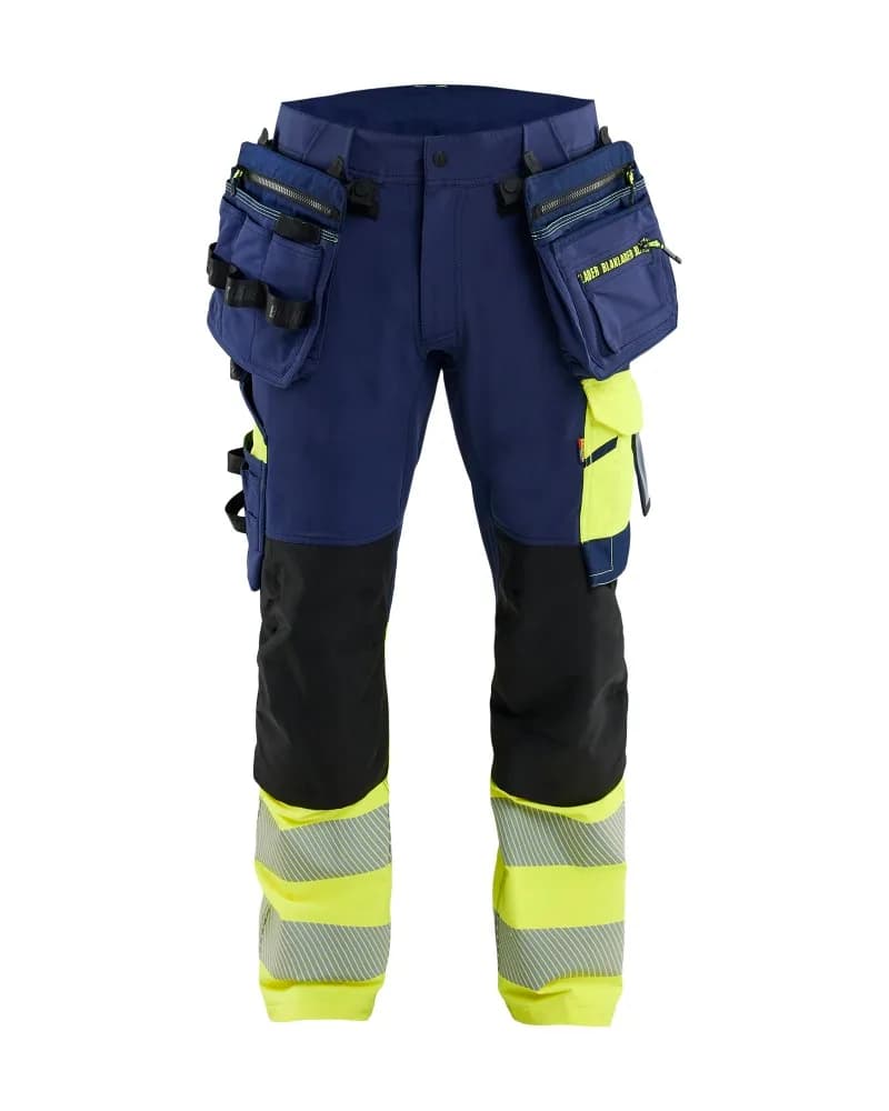Blåkläder Blåkläder ToolRig™ High Vis Werkbroek 4-weg stretch - Marine/High Vis Geel (8933)