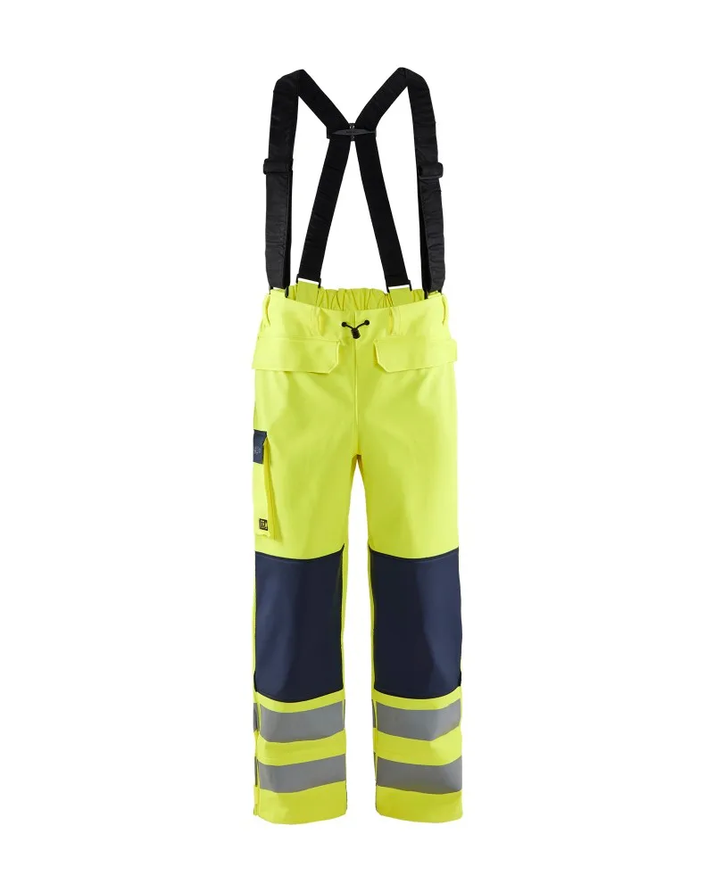 Blåkläder High Vis Regenbroek vlamvertragend Level 2 - High Vis Geel/Marineblauw (3389)