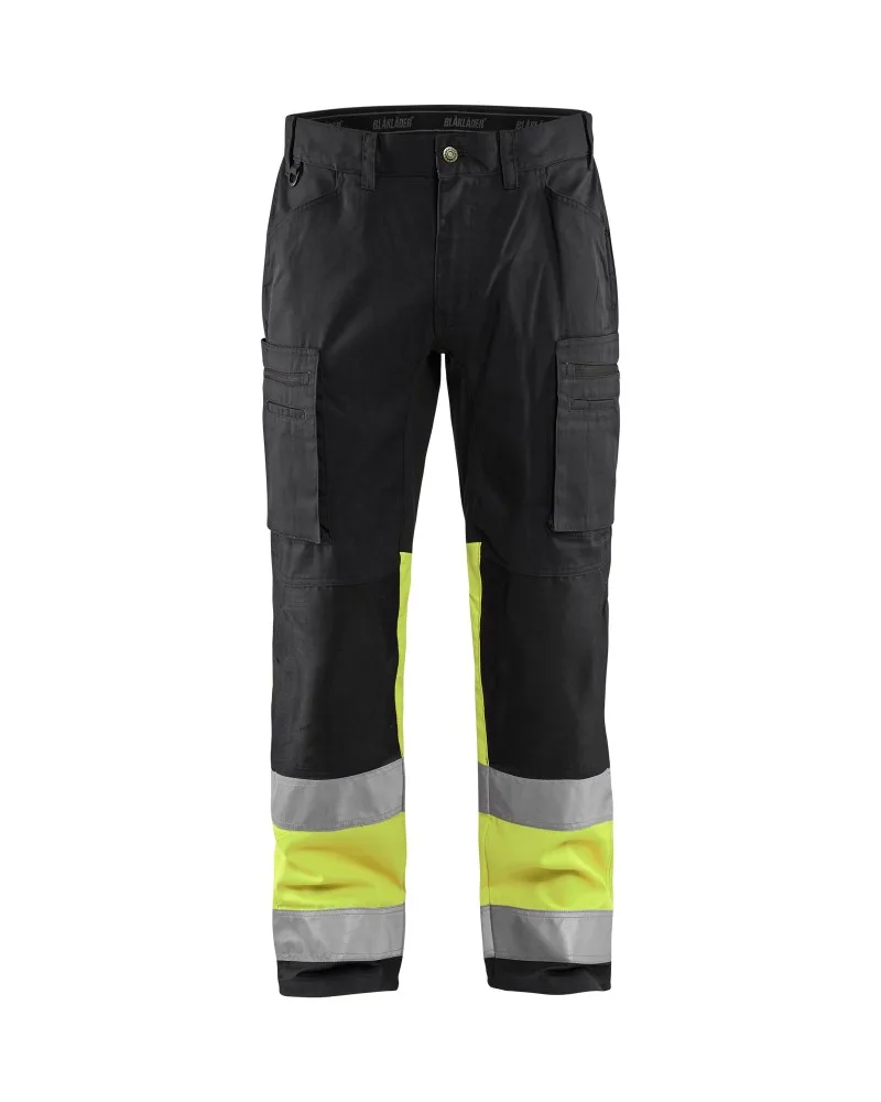Blåkläder High Vis Werkbroek met stretch - Zwart/High Vis Geel (9933)