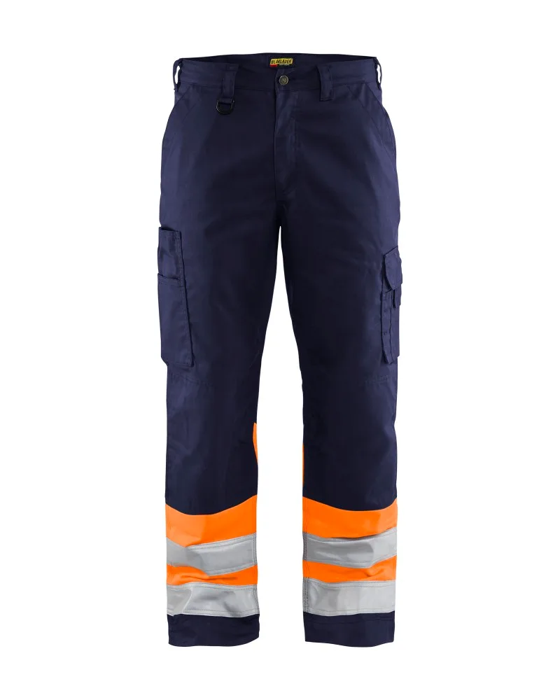 Blåkläder High Vis Werkbroek - Marineblauw/Oranje (8953)
