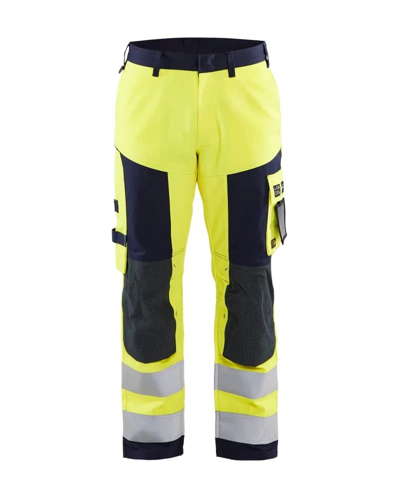 Blåkläder Multinorm werkbroek - High Vis Geel/Marineblauw (3389)
