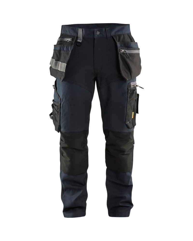 Blåkläder Werkbroek met stretch en gereedschapszakken - Donker marineblauw/Zwart (8699)
