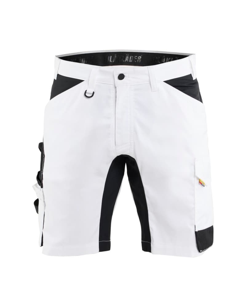 Blåkläder Schildersshort met stretch - Wit/zwart (1099)