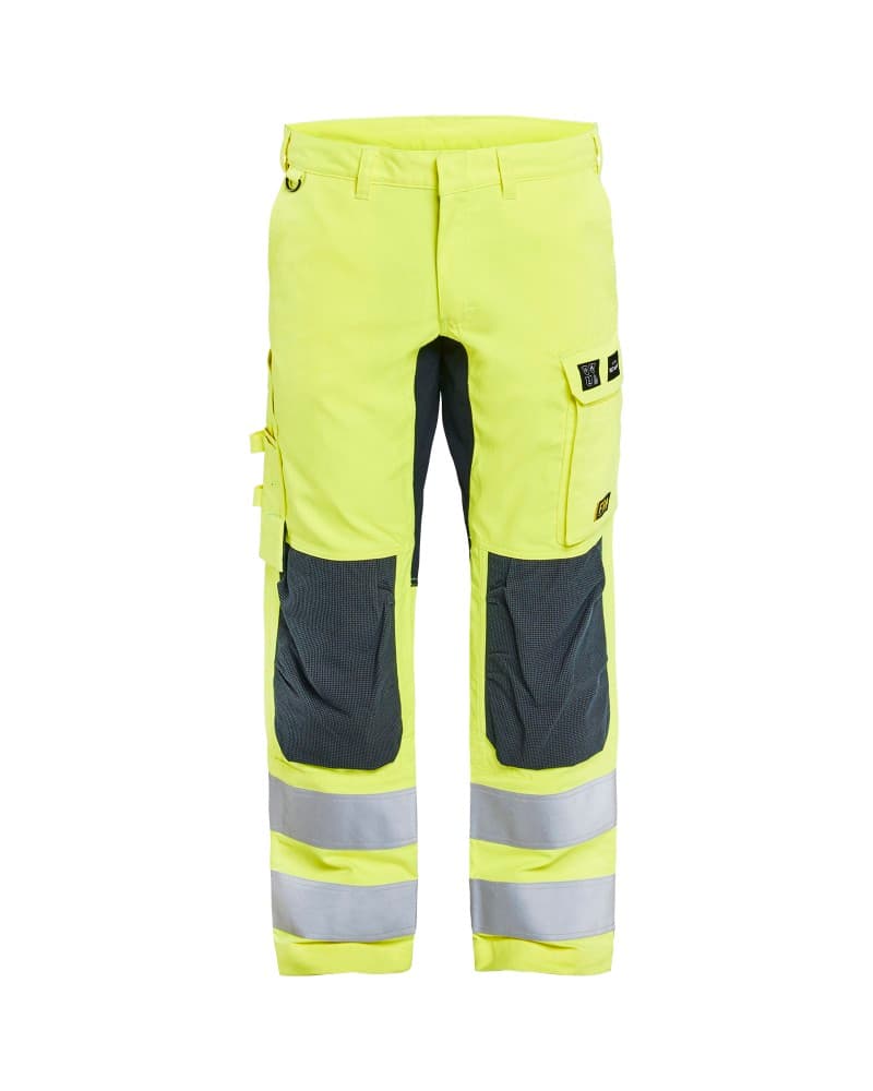 Blåkläder Multinorm werkbroek stretch - High Vis Geel/Marineblauw (3389)