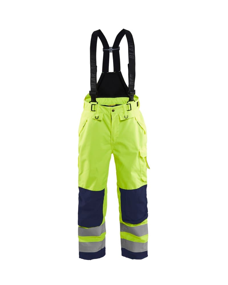 Blåkläder High Vis shell werkbroek - High Vis Geel/Marineblauw (3389)