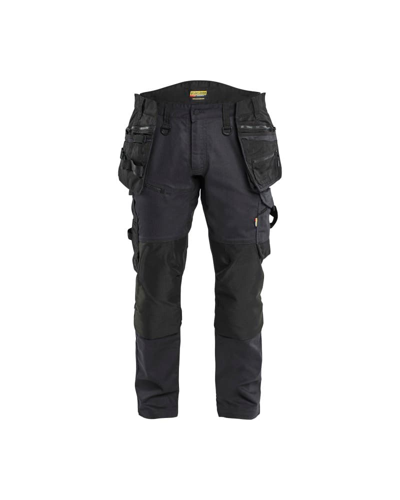 Blåkläder STRIKER Werkbroek met stretch en afneembare gereedschapszakken - Roest/Zwart (4099)
