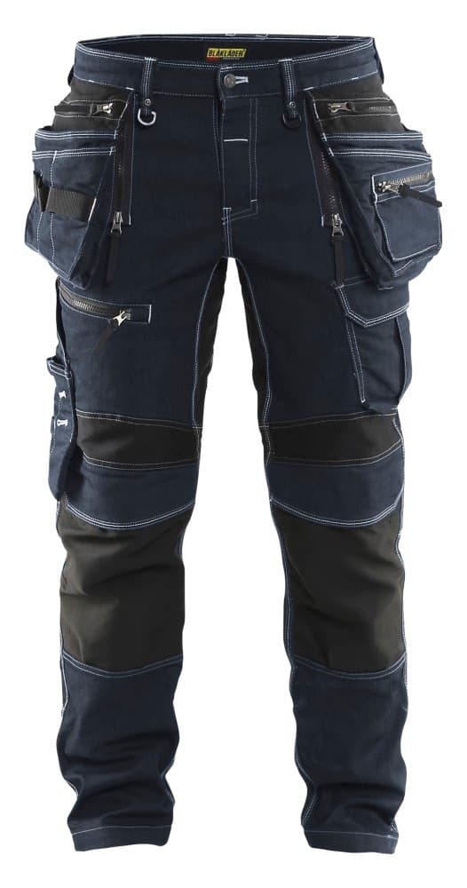Blåkläder Werkbroek denim stretch X1900 - Marineblauw/Zwart (8999)