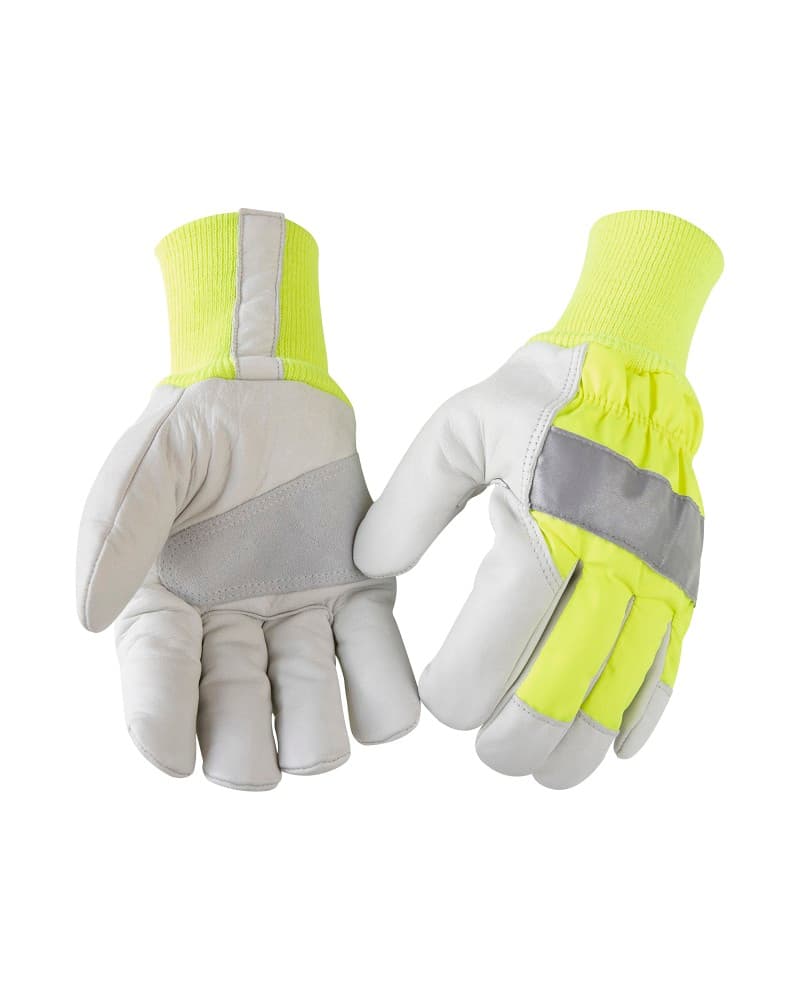 Blåkläder Werkhandschoenen gevoerd - High Vis Geel/Grijs (3394)