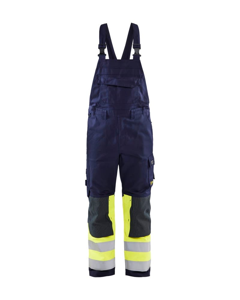 Blåkläder Multinorm bretelbroek Klasse 1 - Marine/High Vis Geel (8933)