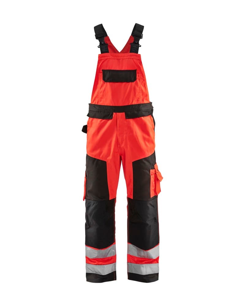 Blåkläder High Vis Bretelbroek - High Vis Rood/Zwart (5599)